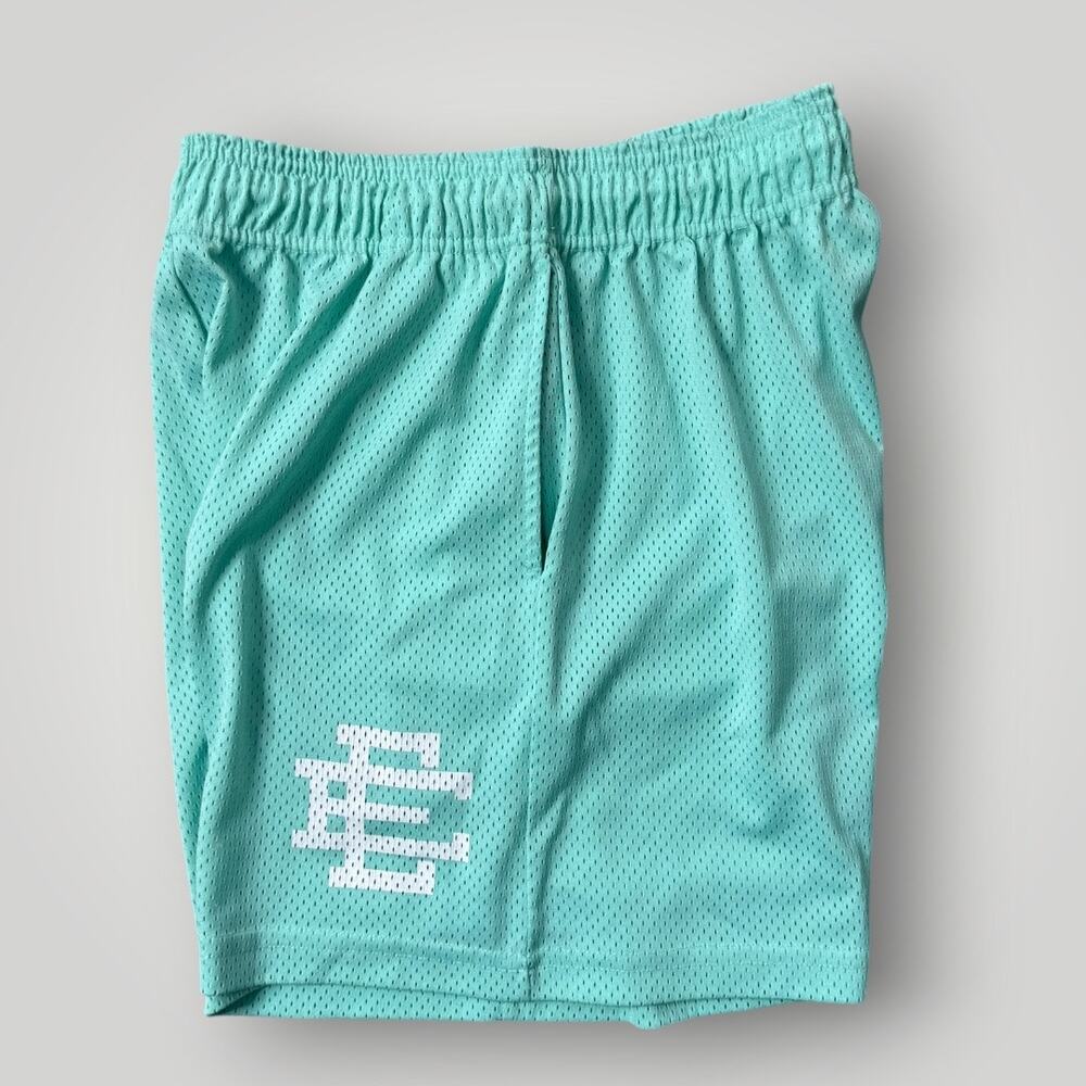 Eric Emanuel EE Mesh Shorts Mint Green Aqua Made In New York Size Large